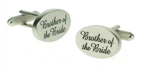 Cufflinks - Chrome Brother of the Bride Wedding